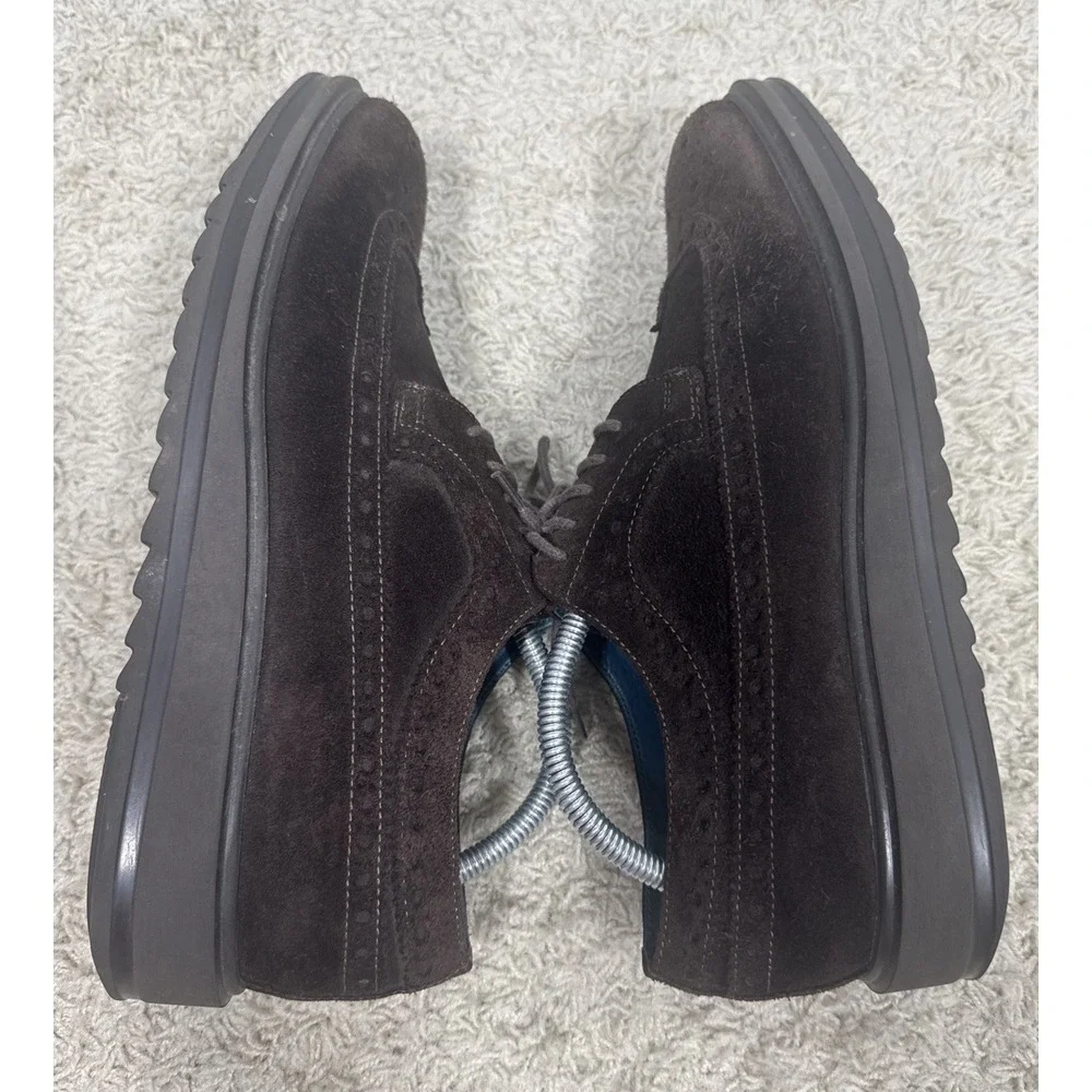Skechers Mark Nason Brown Suede Wingtip Oxford Shoes Sz 9 Comfort Modern Preppy